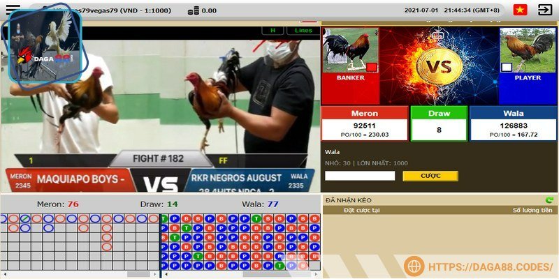 Các kèo đá gà đưa ra mức thưởng thắng cao